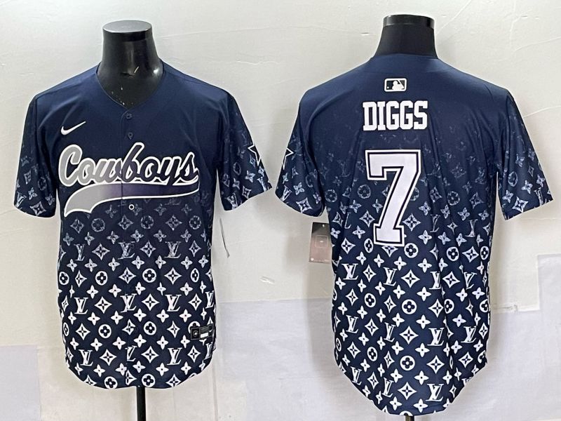Men 2025 Dallas Cowboys #7 Diggs Drak blue Nike Limited NFL Jersey style 031->dallas cowboys->NFL Jersey
